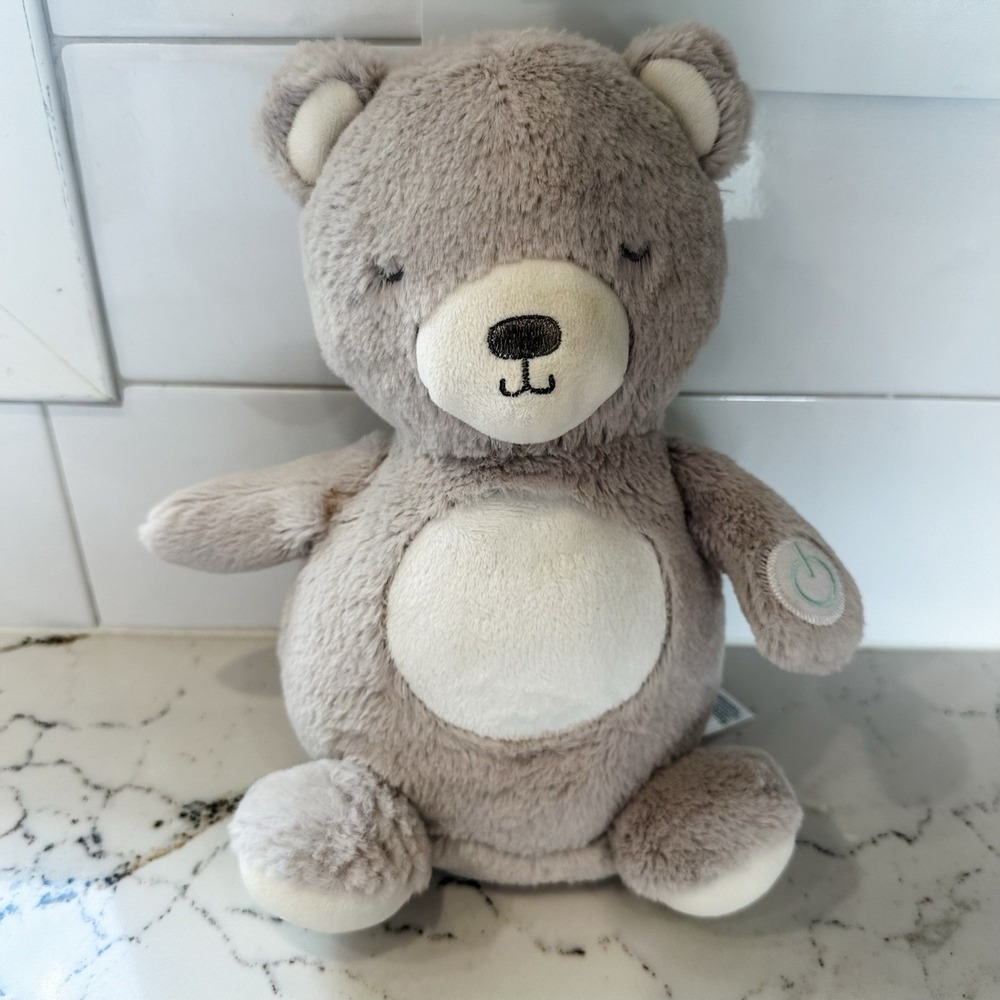 A26 Carters Musical Lights Gray Teddy Bear‎ Plush! 9" Stuffed Toy Lovey
